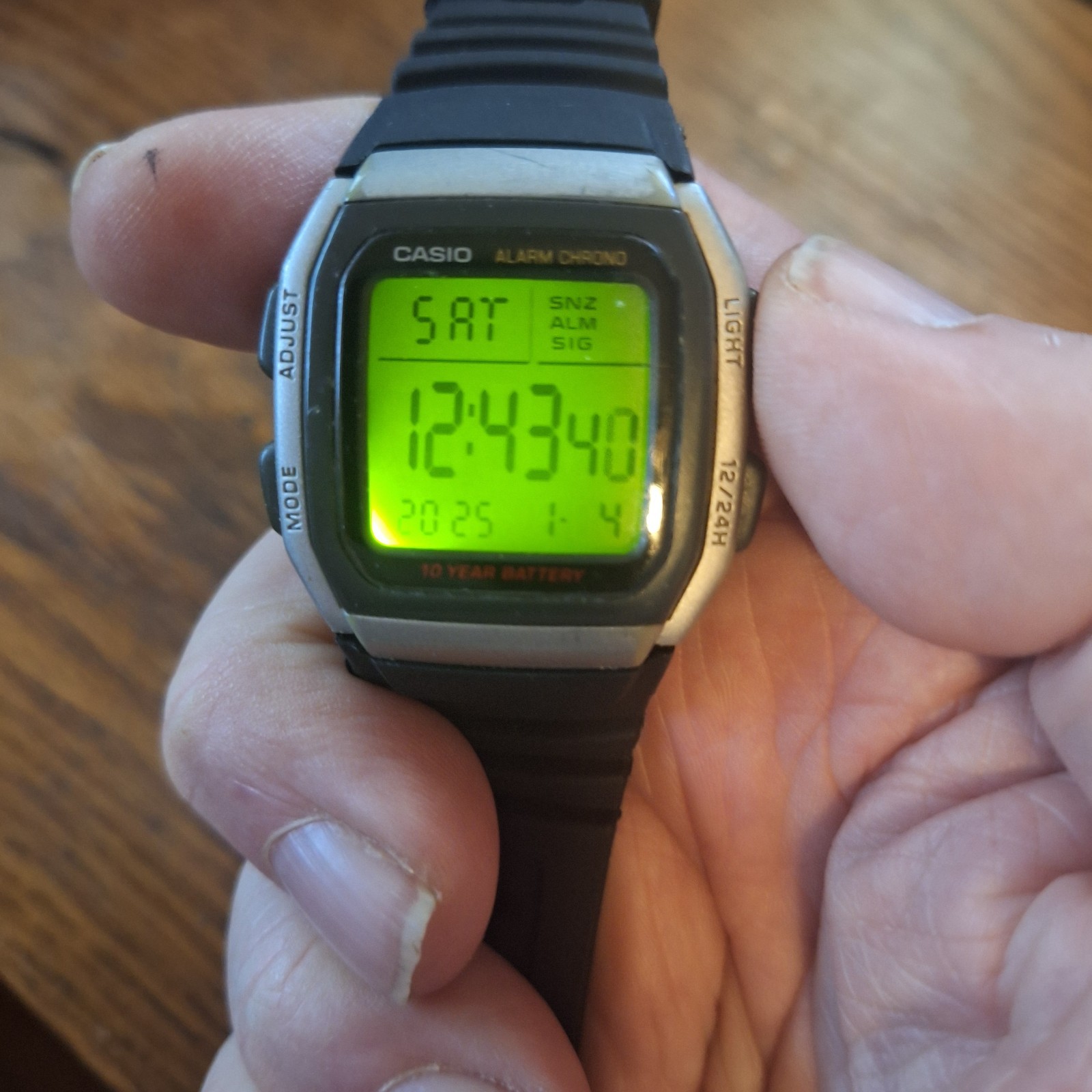 Casio W-96H Digital Watch 50M WR Illuminator Alarm Chrono Working