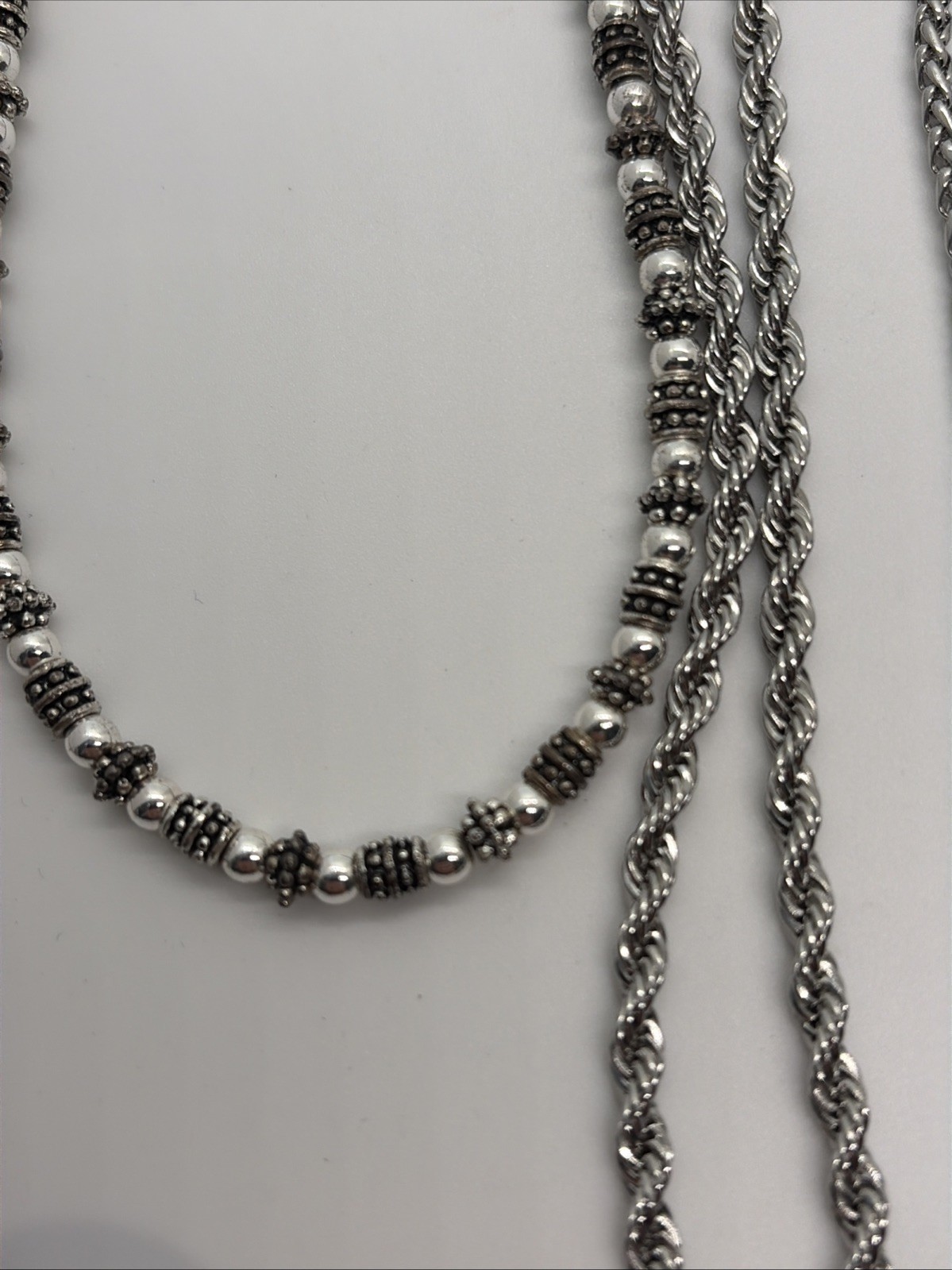 12 Silver Colored Necklaces #11