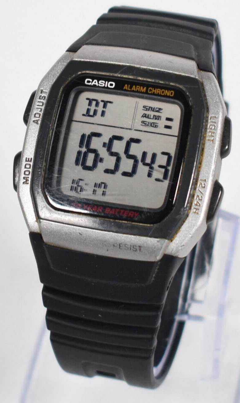 Casio Vintage Men’s Watch Digital Day Date Backlight W-96H 36mm #A044
