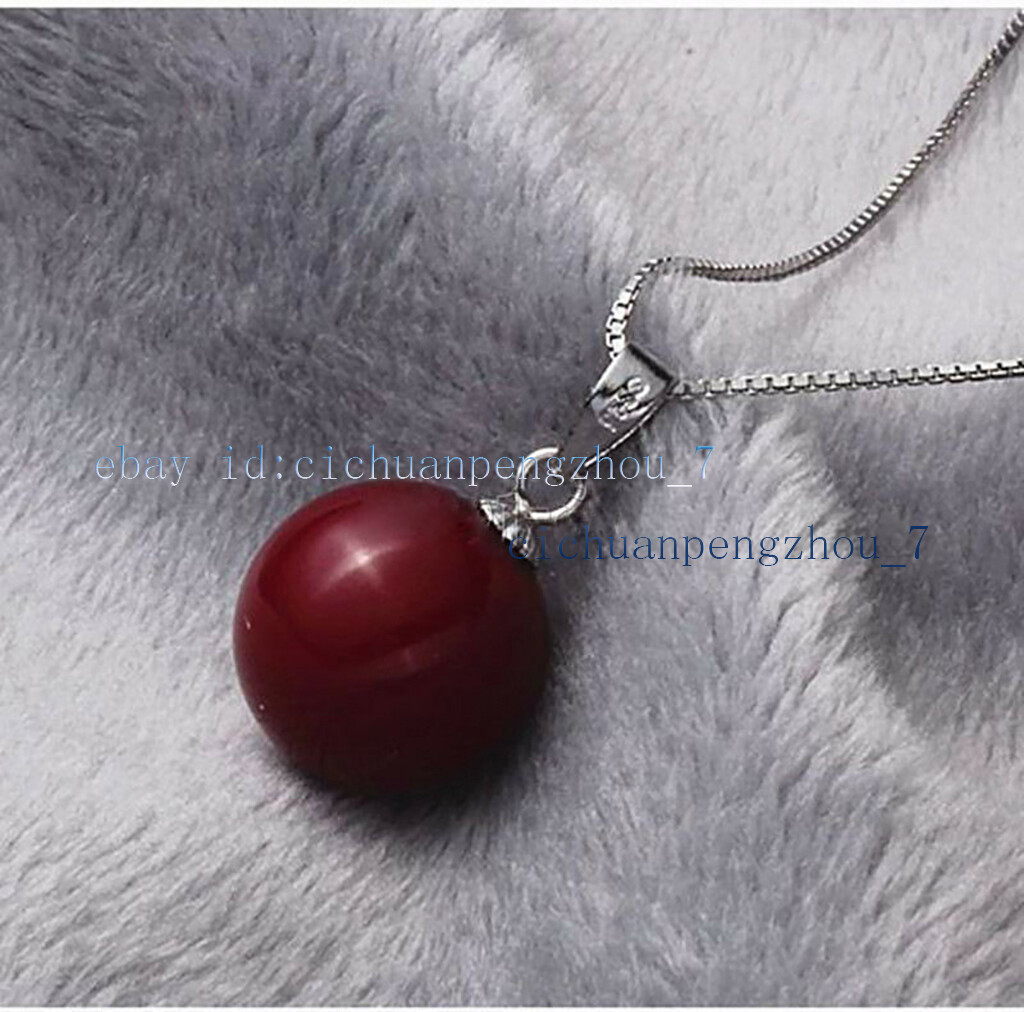 8 Colors Genuine 14/16mm South Sea Shell Pearl Round Beads Pendant Necklace 17”