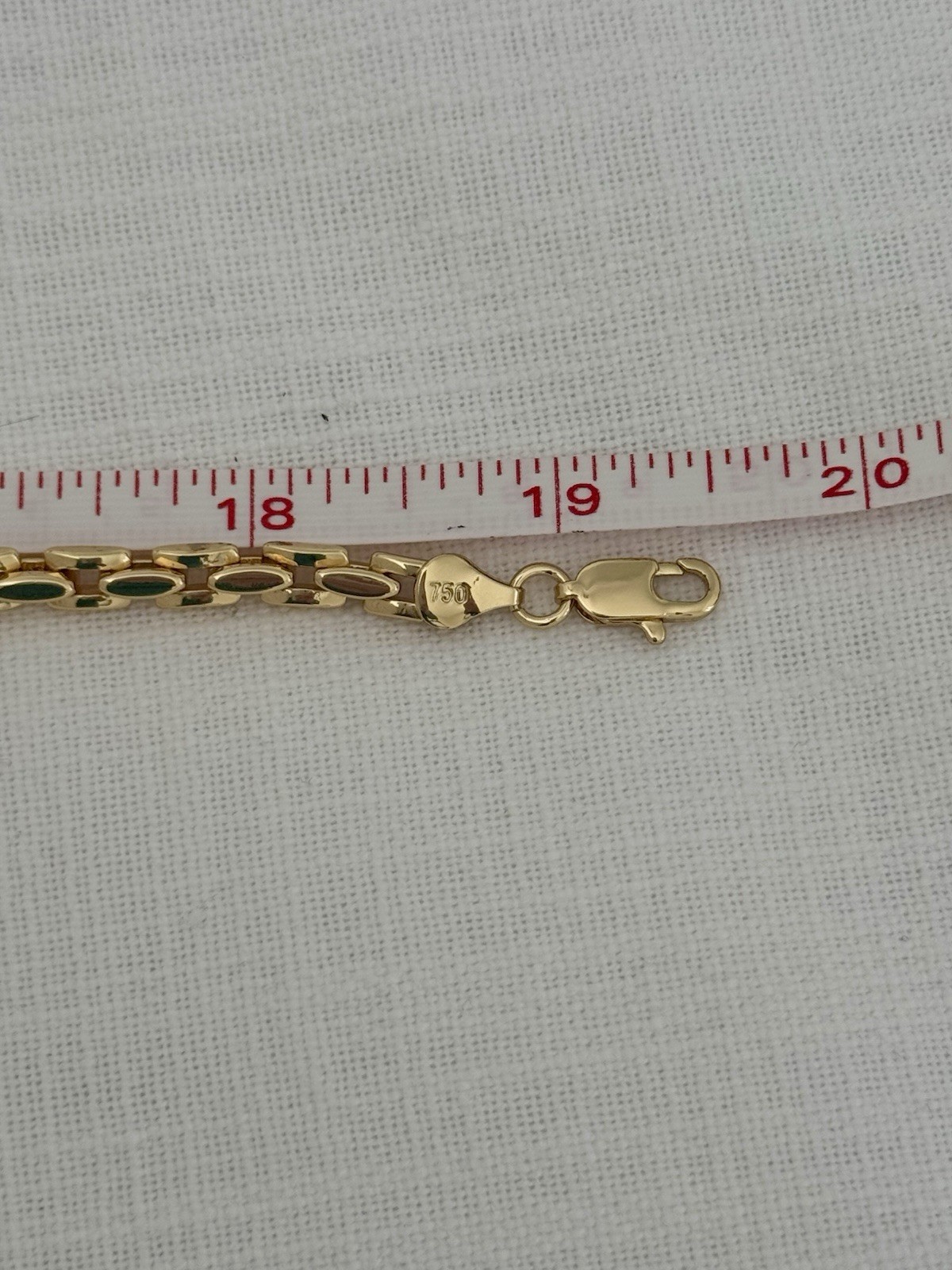 19 1/2 Inch Necklace Yellow Gold Chain Link Marked Italy 750 (please Read Descr)