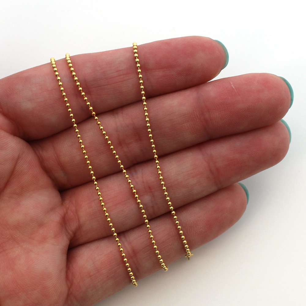 1/20 14K Gold Filled Necklace – 1.2mm Ball Chain (16″, 18″, 20″, or 30″)