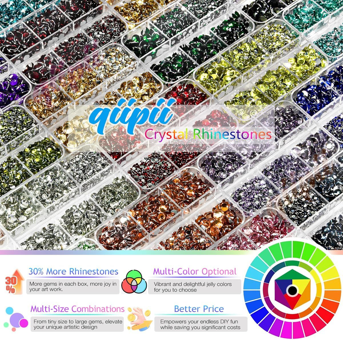 Teal Blue Resin Crystal Rhinestones for Bedazzling Crafting 2Mm 3Mm 4Mm 5Mm 6Mm