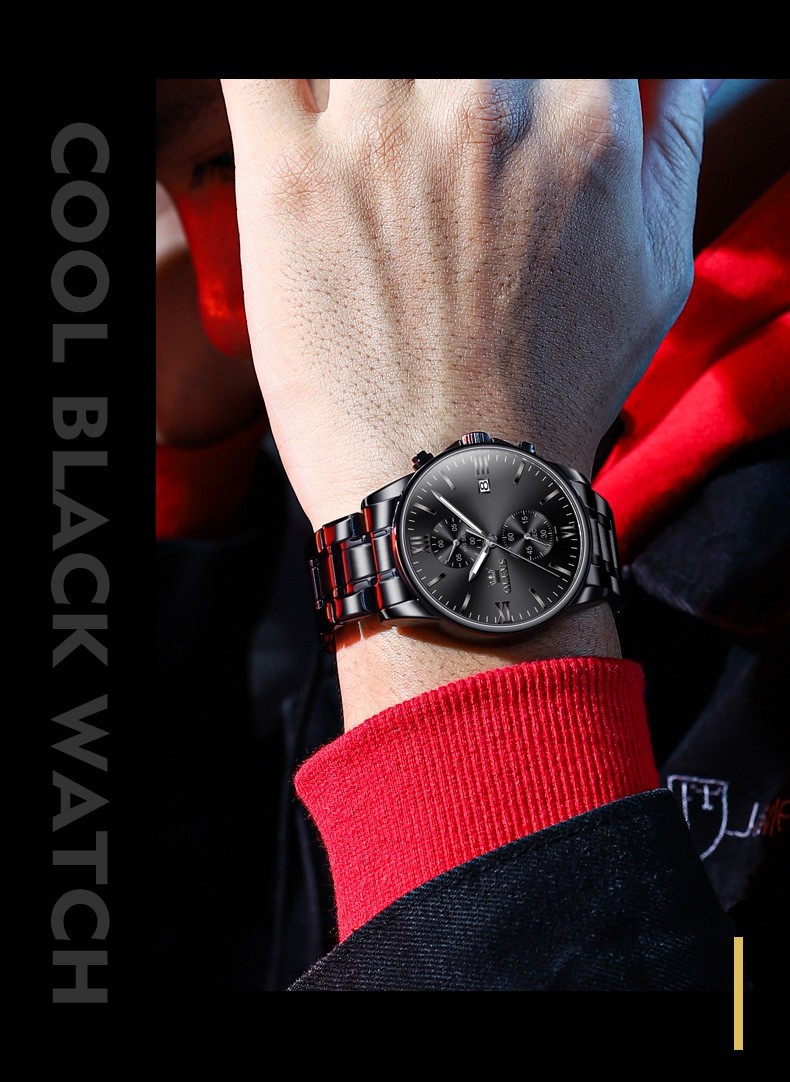 OLEVS 2886 Luminous Multifunctional Male Popular Steel Classic Quartz Watch