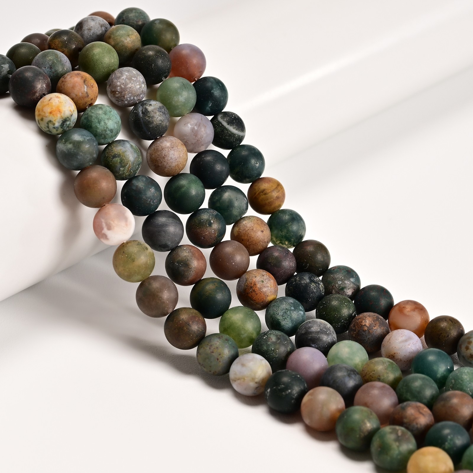 Indian Agate Matte Round Beads 6mm 8mm 10mm 12mm 14mm 16mm 18mm 20mm 15.5″ Strd