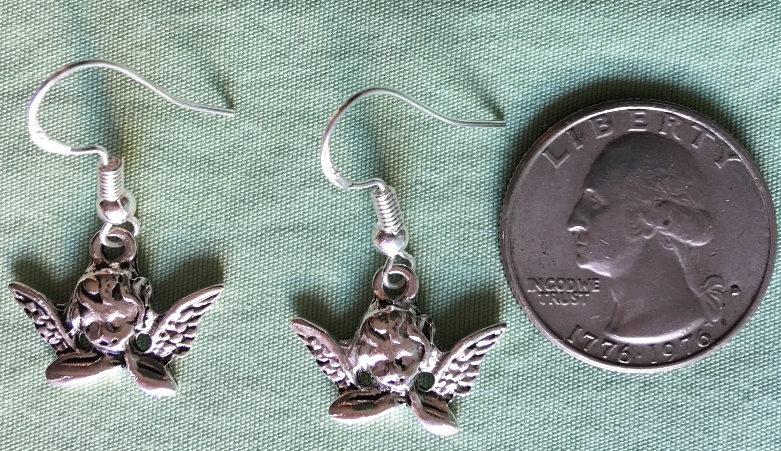 CHERUB ANGEL EARRINGS – Pewter with Sterling Silver Ear Wires (GP on request)