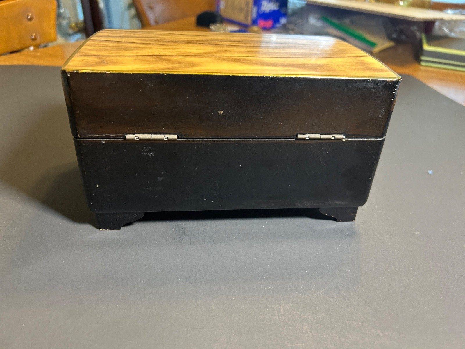 Vintage Music Jewelry Box Spinning Ballerina Mirrored Interior Lock & Key Works
