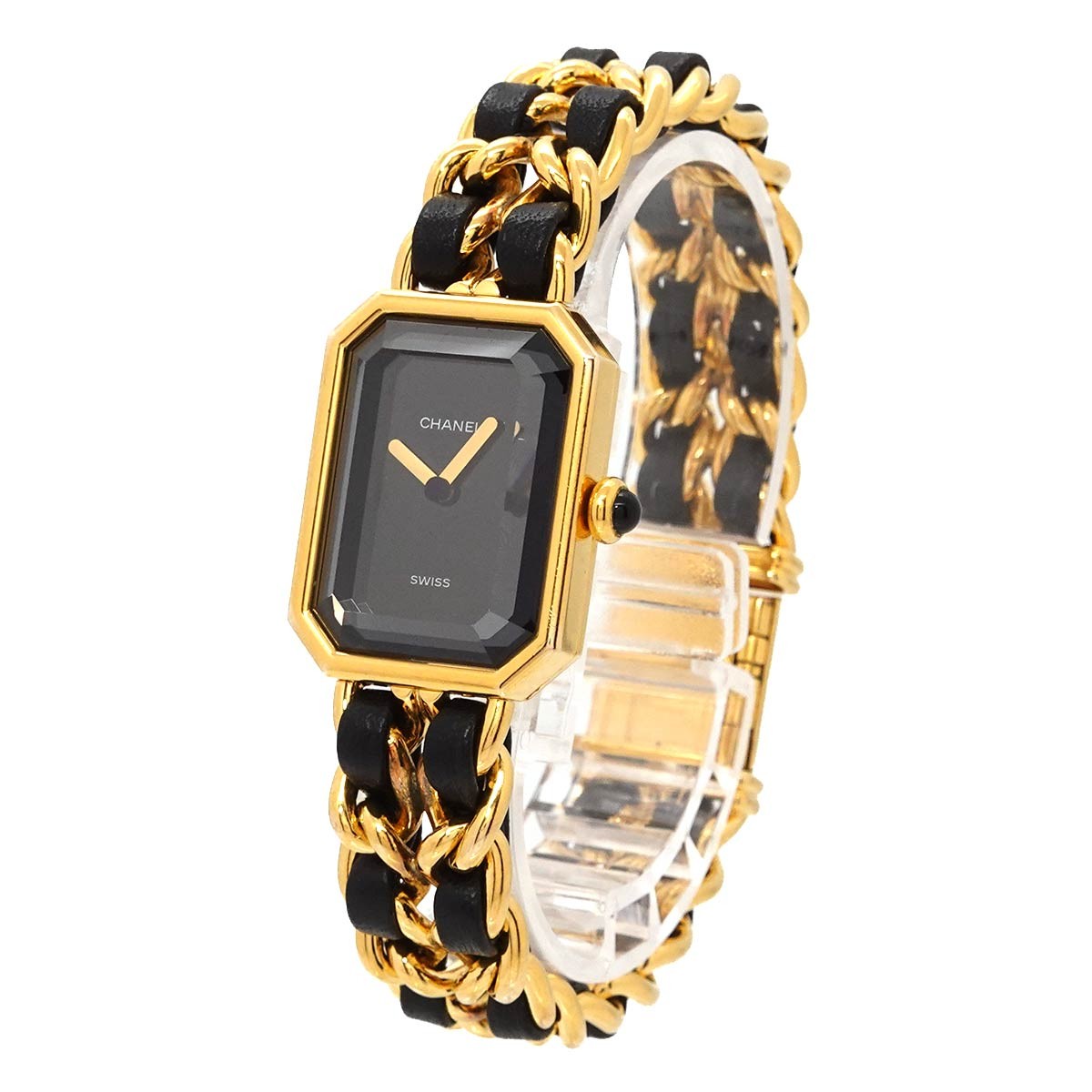 CHANEL Premiere Size L H0001 Vintage Quartz Black Dial Ladies Watch 90336366