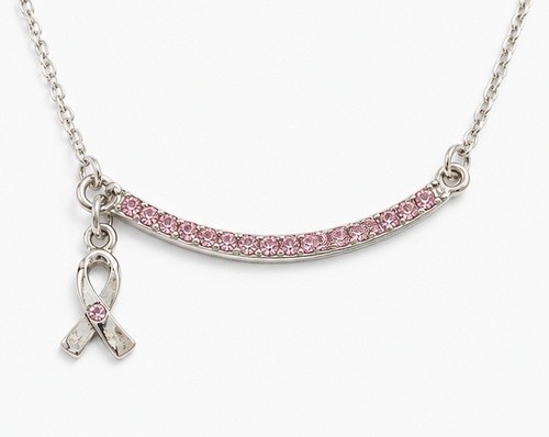 Avon Pink Hope Ribbon Necklace New In Original Box Fast Shipping