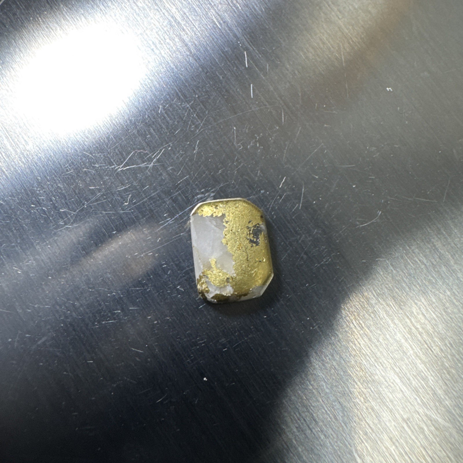 6.80 CT. RECTANGULAR Quartz Gold Cabochon, Jewelry Making, Repair. CALIFORNIA #6