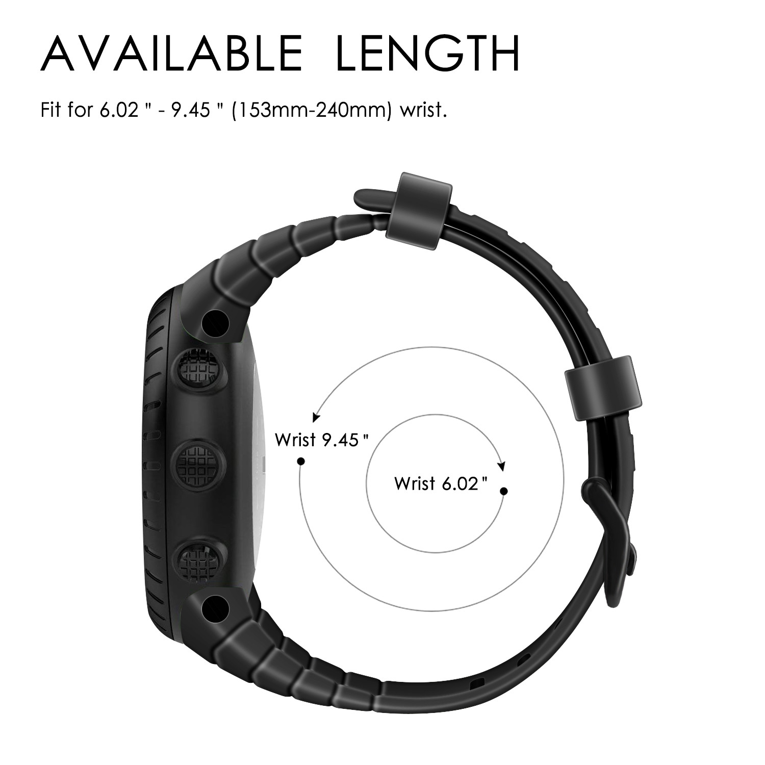 For Suunto Core Smart Watch Band 24mm Wrist Strap Replacement Sport Wristband