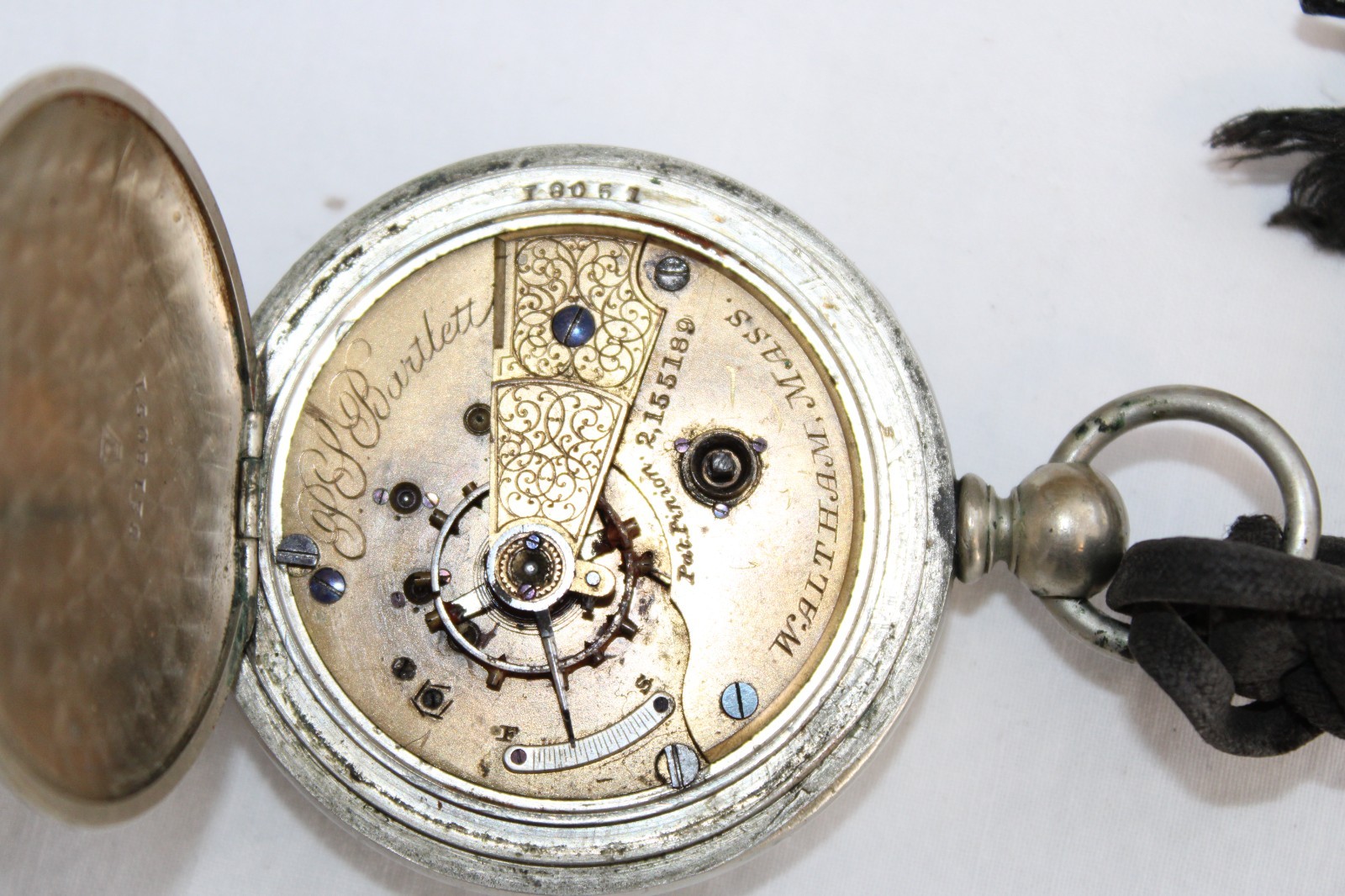 Waltham P.S Bartlett Silveroid Antique Pocket Watch Model 1877 Serial 2155189