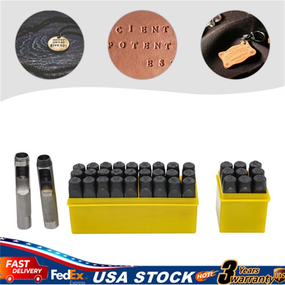 Letter & Number Steel Punch Stamp Set 36 Piece Stamping Set 0.5in 12.5mm