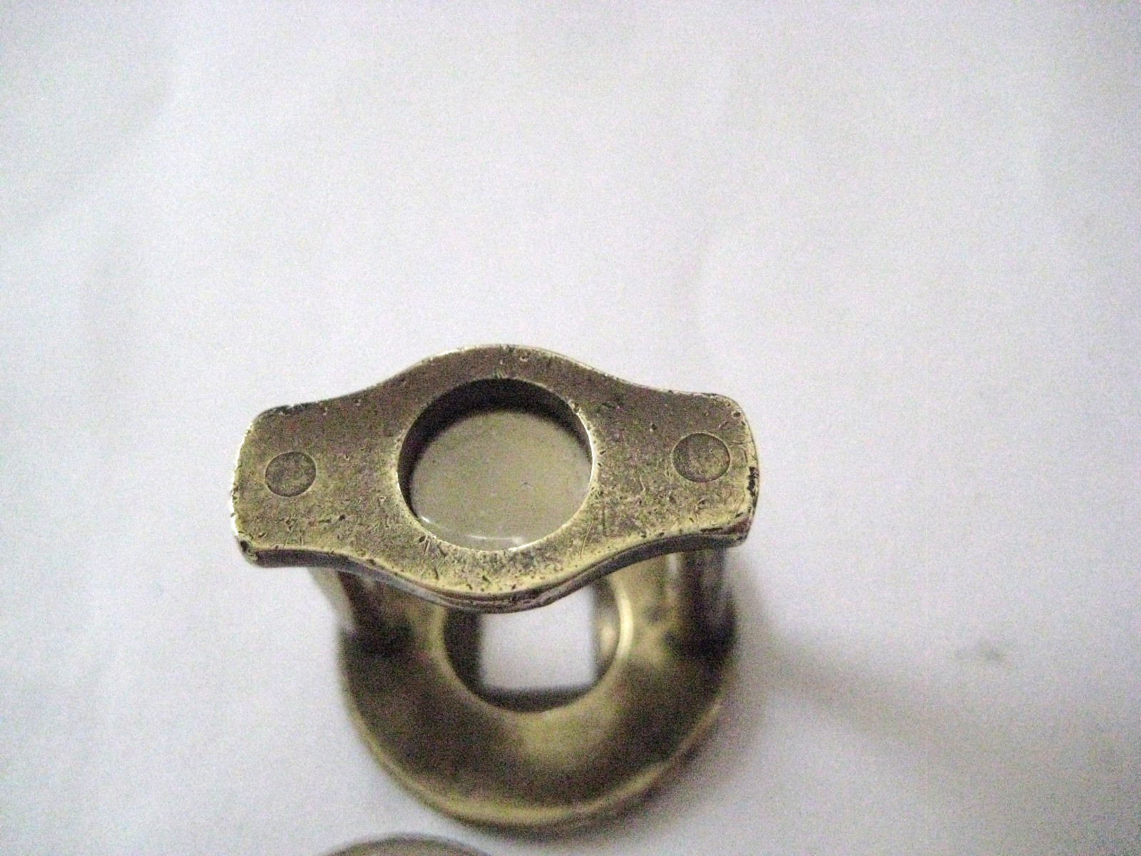 Antique Unkown Very Unusual Small Brass Jewelers Loupe Good Condition