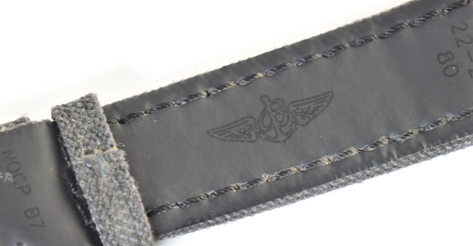 Breitling Anthracite Dark Grey 109W Nylon Gents 22mm to 20mm Wide Watch Strap