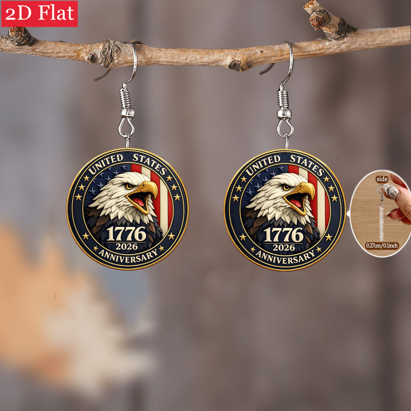 6 Pairs of Earrings Commemorating The 250th Anniversary of The United States