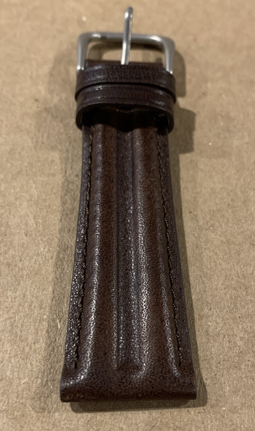 22mm Hadley Roma Waterproof Western Leather Watch Band – Brown – MS890