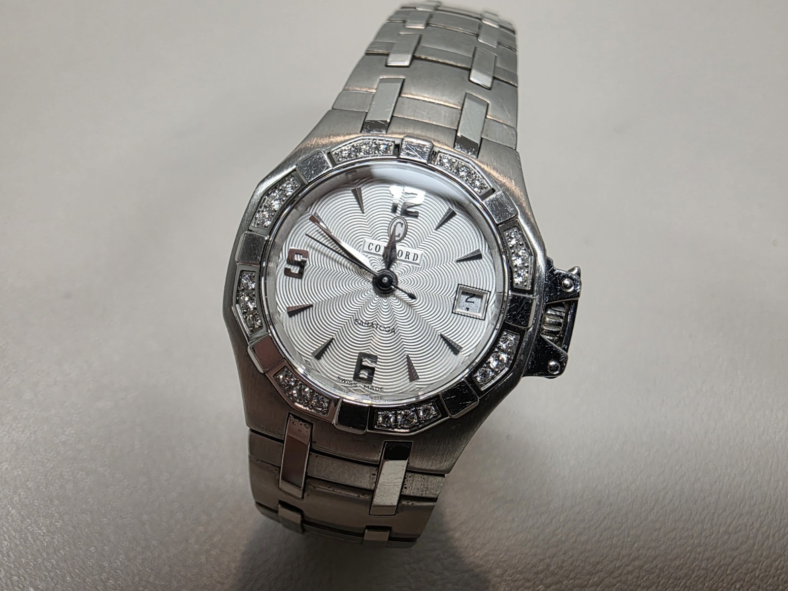 Concord Saratoga Diamond Bezel Ladies Wrist Watch 14.36.1840 S