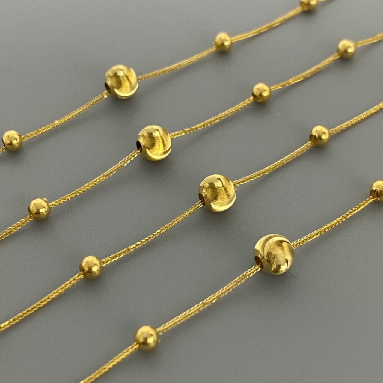 Real Solid 18k Yellow Gold Bracelet Fine Gold Jewelry 0.5g