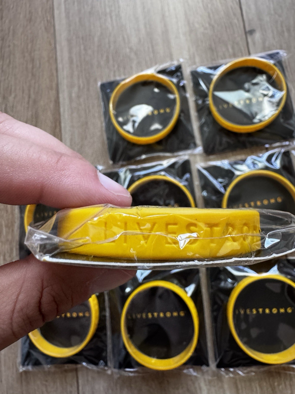 Lot of 9 – Nike Livestrong Authentic Bracelet NEW (Size L/G-XL) 8″/202 mm L – XL