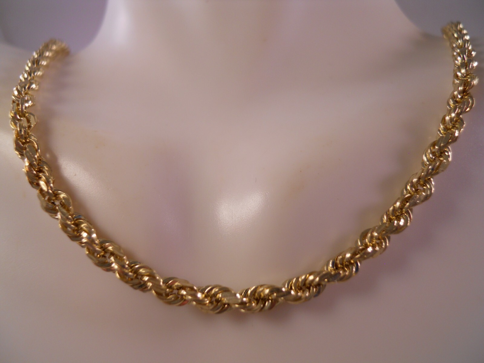 DESIGNER BBB 10K YELLOW GOLD ROPE CHAIN LINK NECKLACE 20″ 3MM 7.00G GRAMS