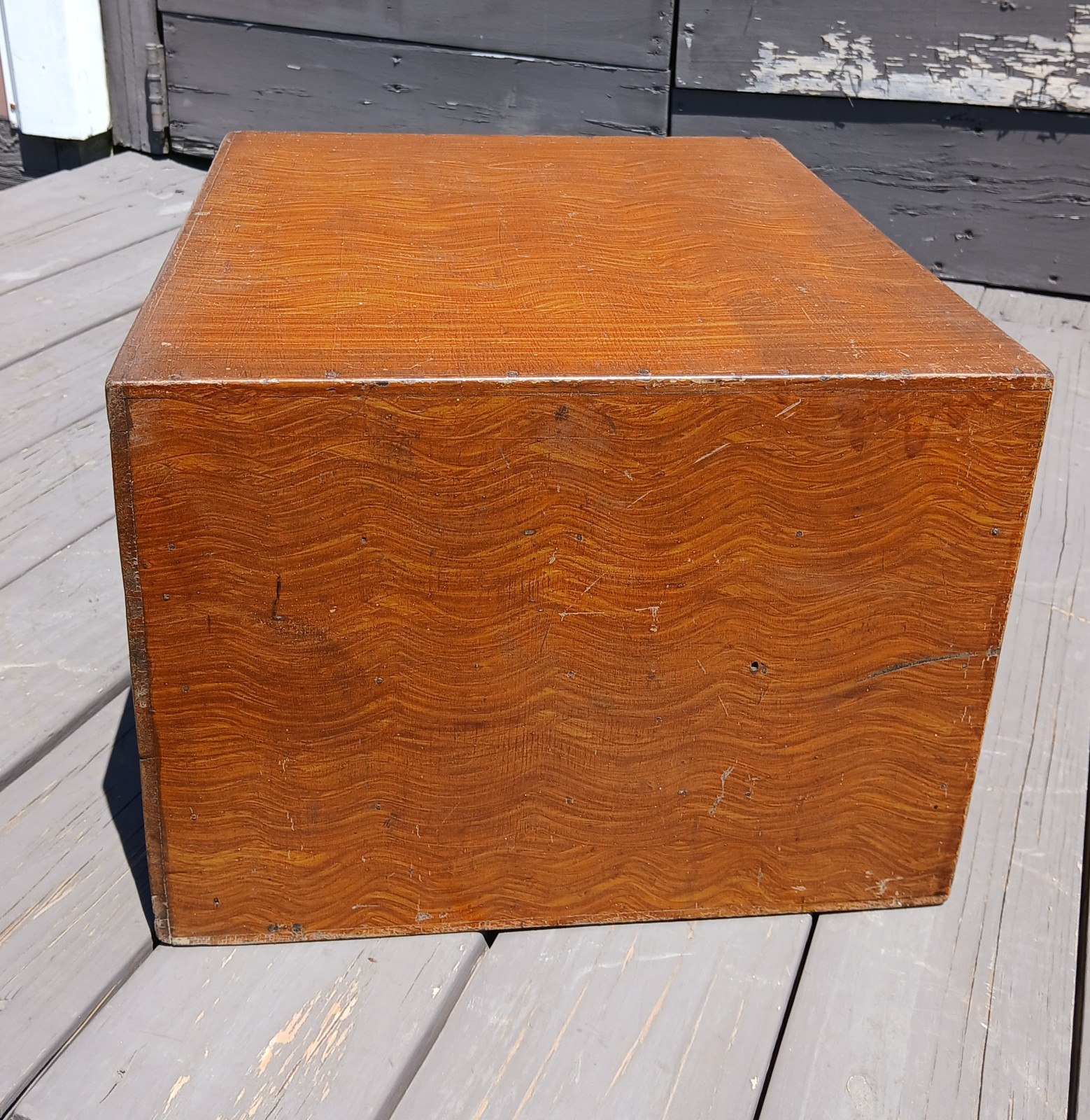 Antique Counter Top Watch Repair Cabinet Grain Painted 4 Drawers 1860s