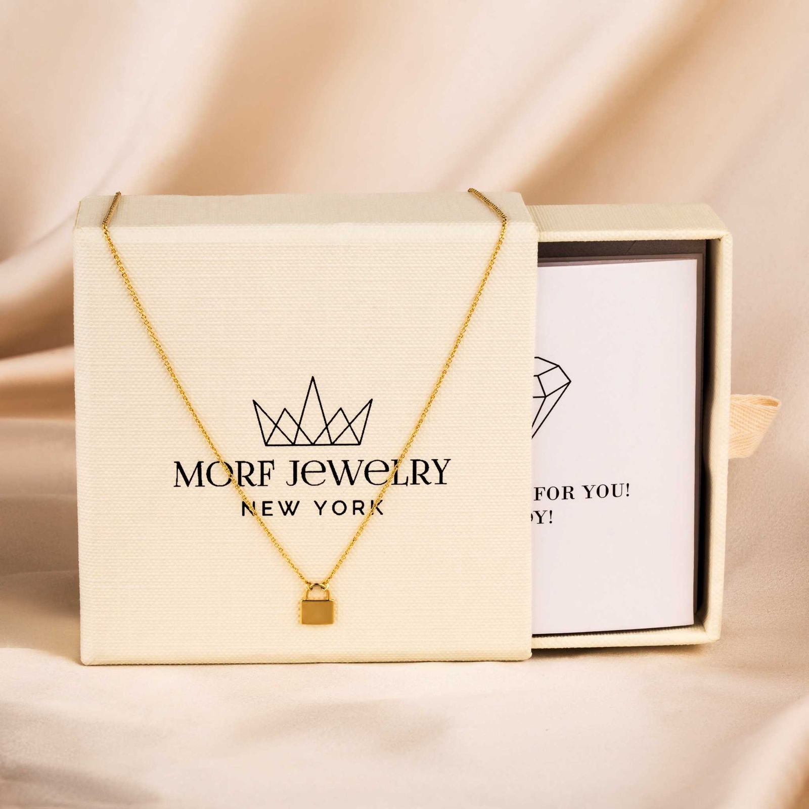 14K Gold Plated Brass Padlock Choker Minimalist Women Necklace