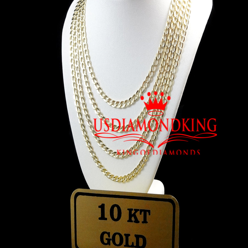 10K AUTHENTIC YELLOW GOLD MIAMI CUBAN CURB LINK CHAIN NECKLACE 2.5 MM 18~24 INCH