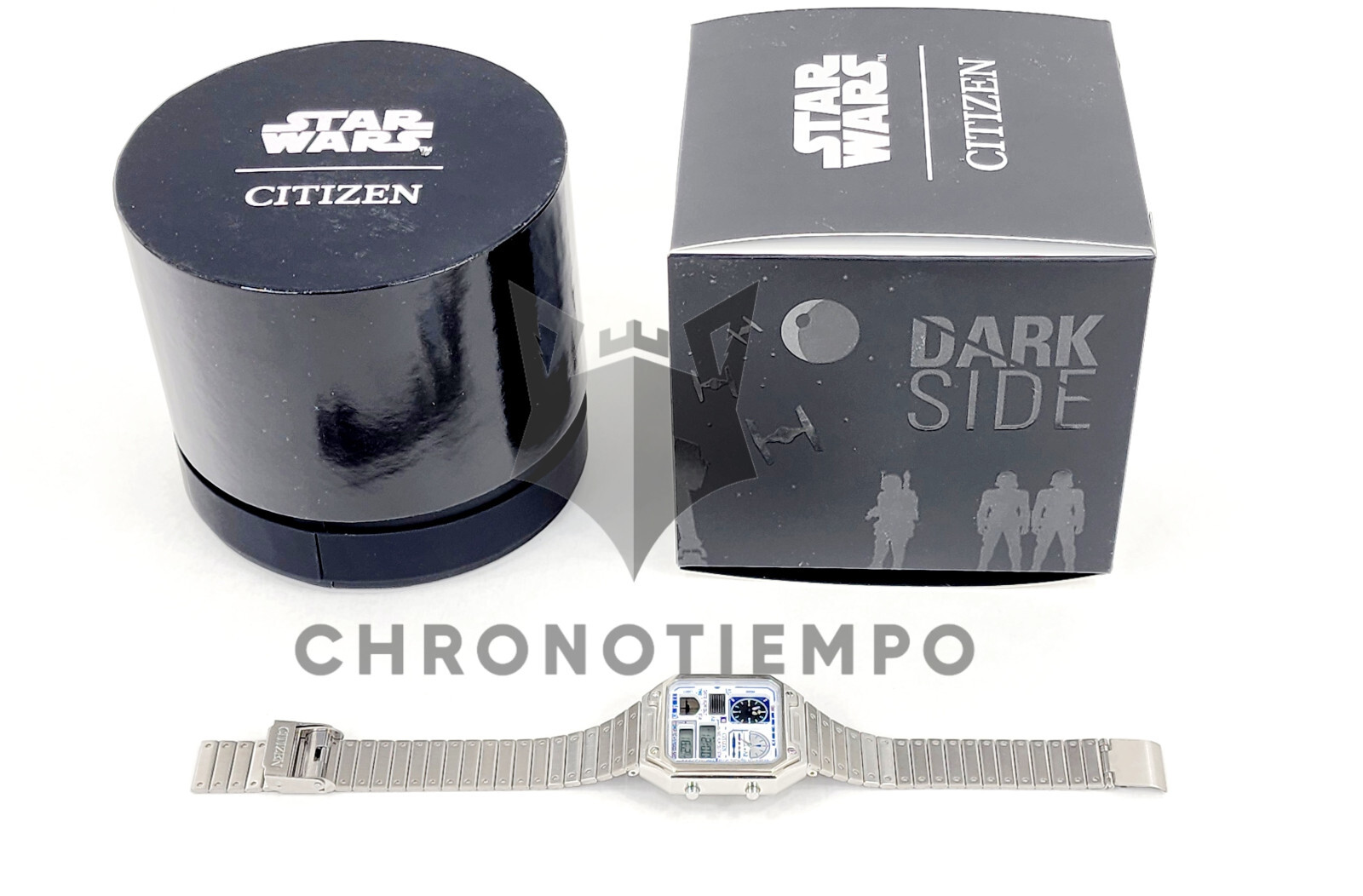 Citizen Star Wars R2-D2 Droid Ana-Digi Quartz Stainless Steel Silver Watch R2D2