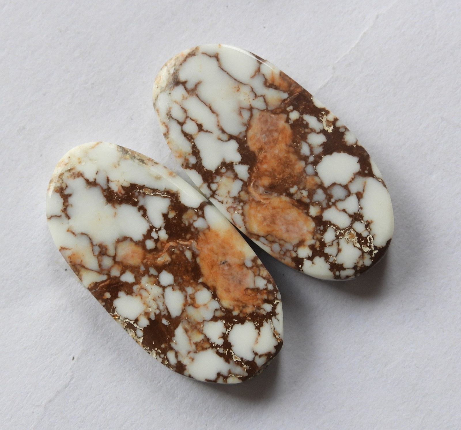 28.75 Ct Natural Wild Horse (25.7mm X 13mm each) Cabochon Loose Match Pair
