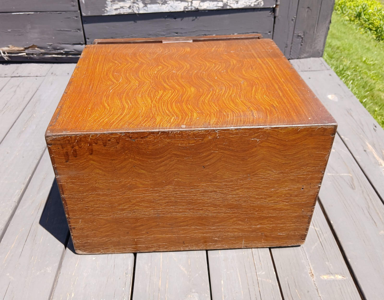 Antique Counter Top Watch Repair Cabinet Grain Painted 4 Drawers 1860s