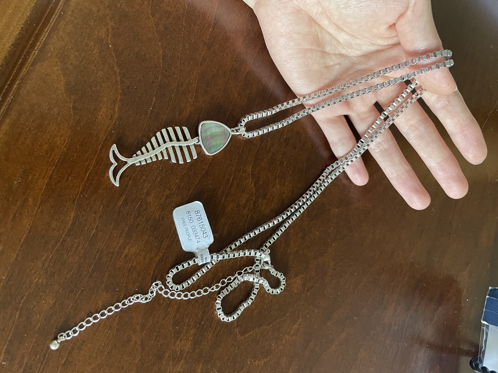 Brand New Free People multi-use necklace silver