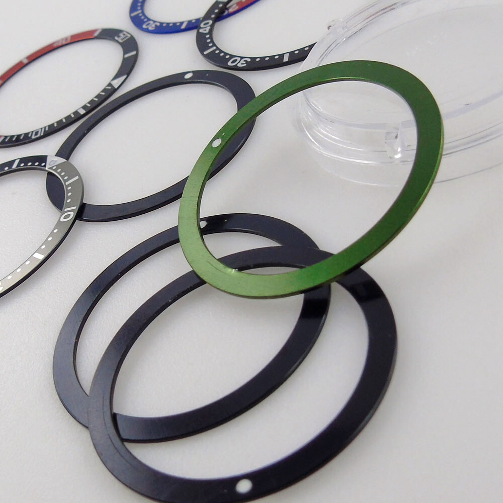 Orange/Blue/Black Flat 38mm*31.5mm fit SKX007 SKX009 Alloy Aluminum Watch Bezel