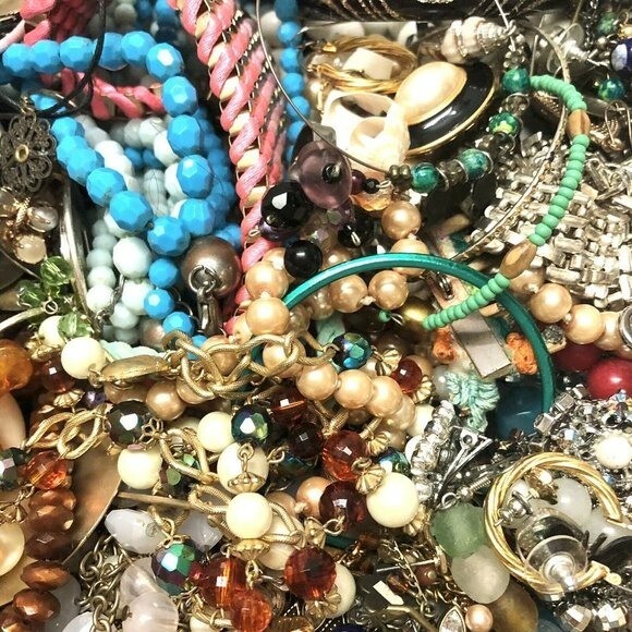 Mystery Jewelry Lot Bag 1 lb Vintage To Now Repair Craft Junk Broken ..