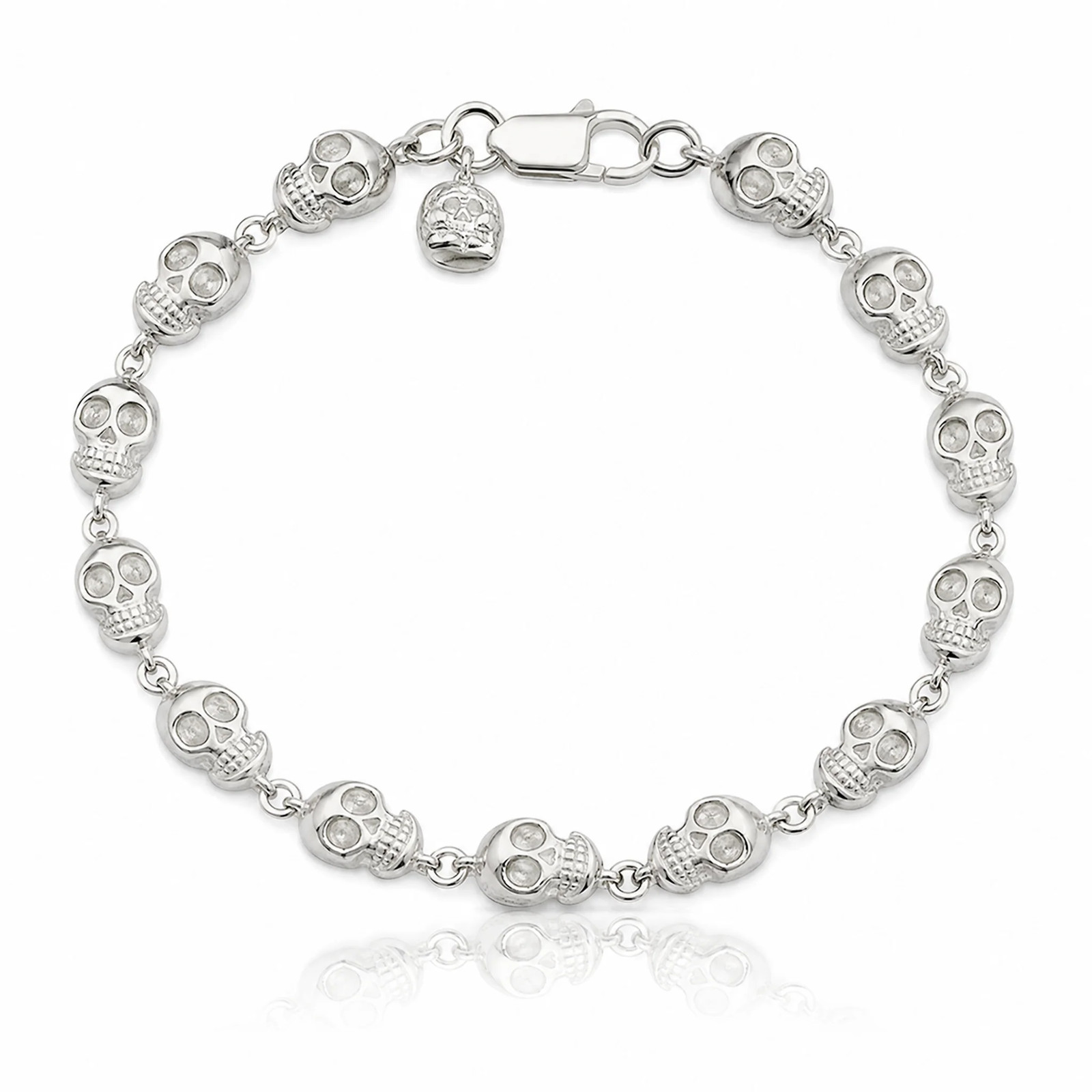Sterling Silver Skull Bracelet
