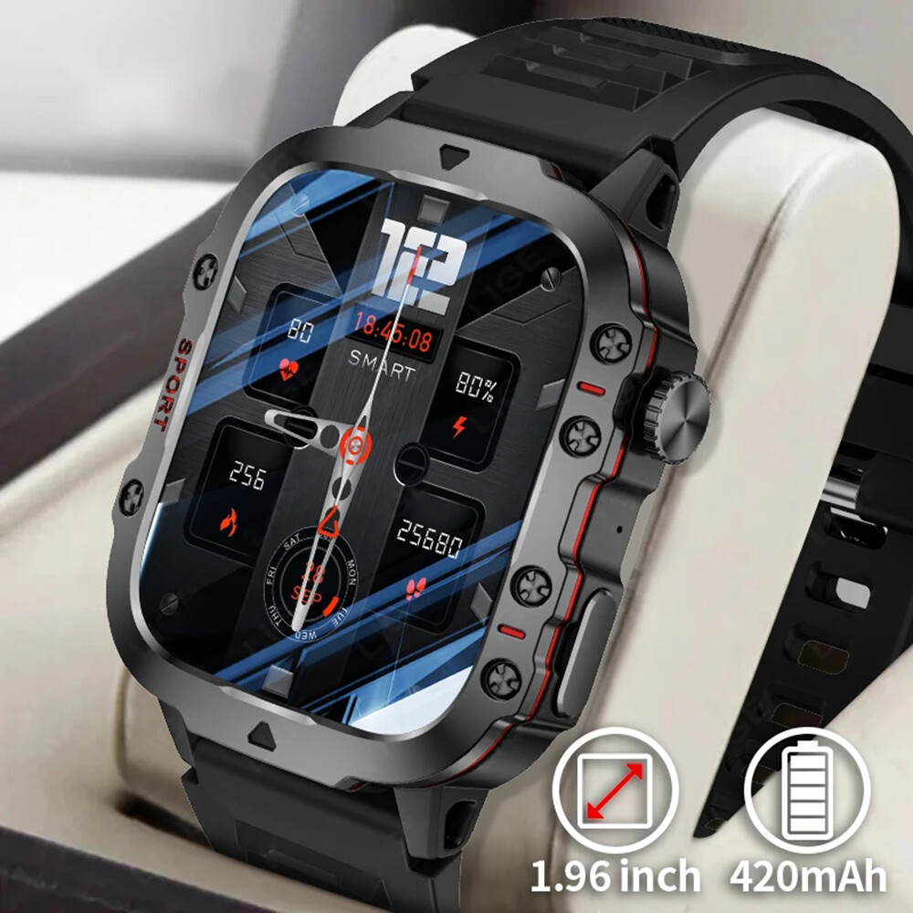 Military Smart Watch Rugged Tactical Fitness Tracker for Men Answer/Make Calls✅