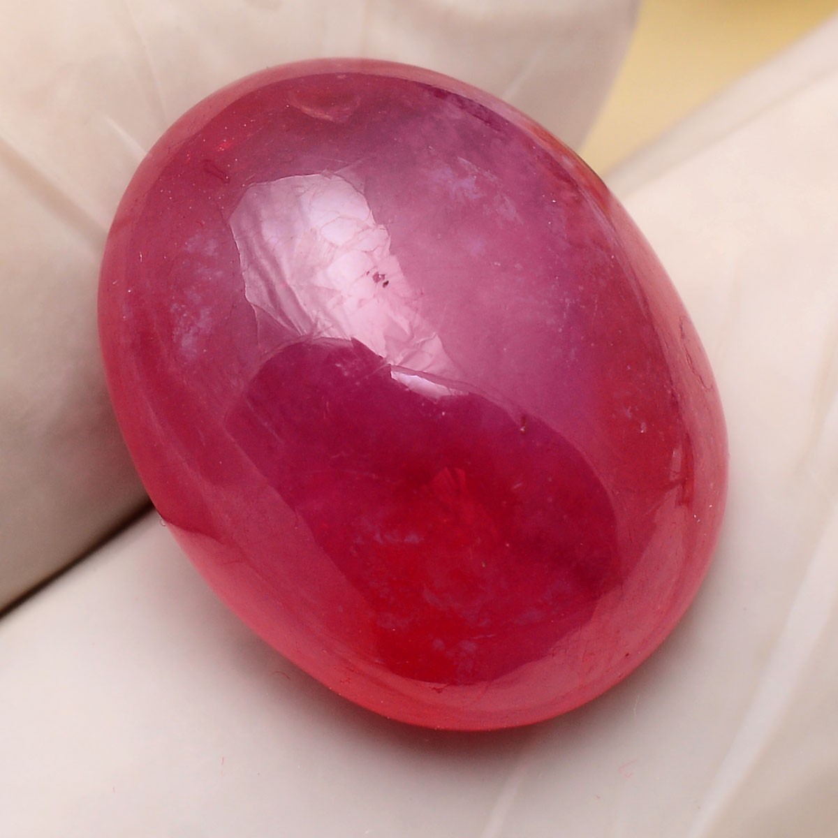 15.79 Cts Natural Red Ruby 16mmx13mm Oval Cabochon Ring Size Precious Gemstone