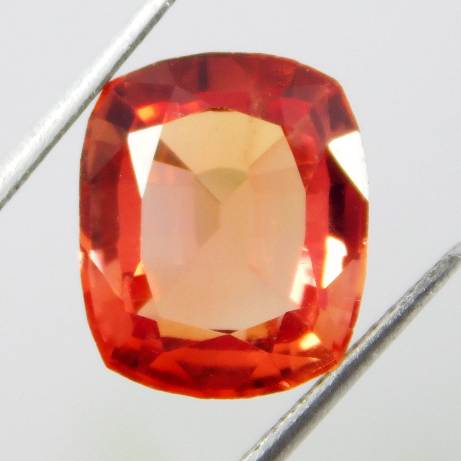 Certified 7.15 Ct Natural Orange Spessartine Garnet Cushion Cut Loose Gemstone