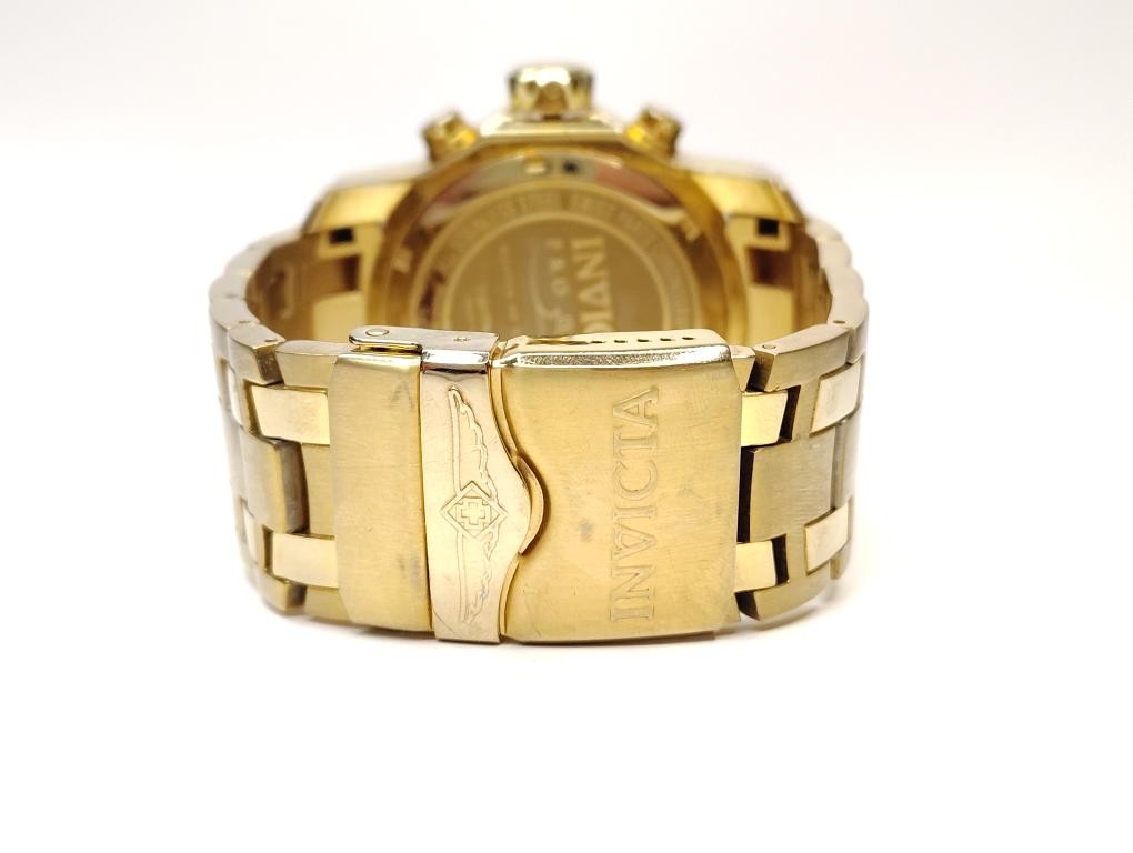 Invicta 0075 Pro Diver Chronograph 18K Gold-Plated Men’s Watch – Gre (SB1123776)