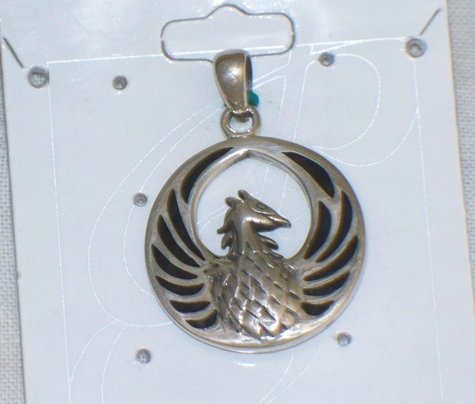STERLING Silver PHOENIX Rising From The Ashes PENDANT by Peter Stone Pagan
