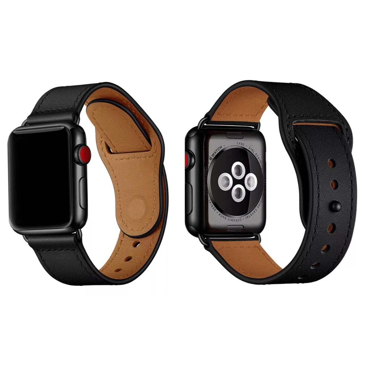 Genuine Leather Apple Watch Band For iWatch Series 8 7 6 5 4 38/40/41/42/44/45