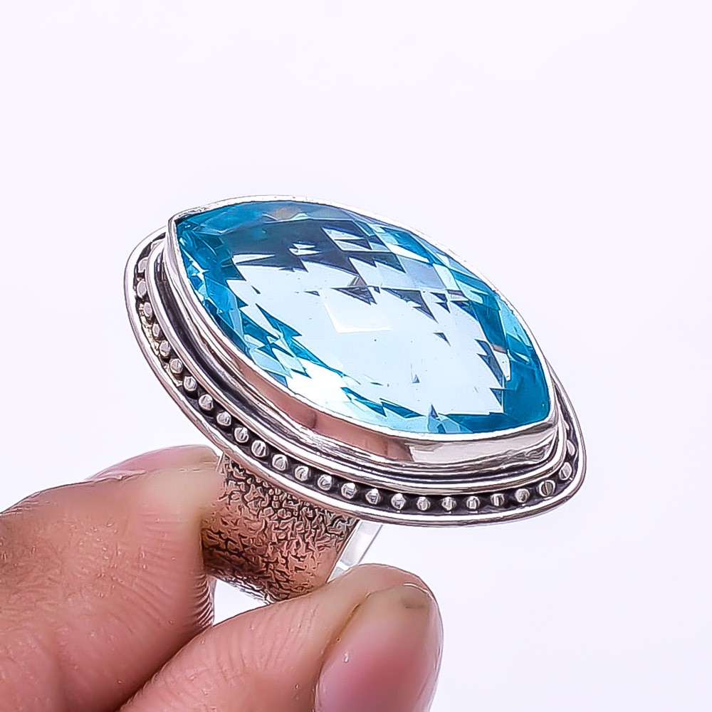 London Blue Topaz 925 Sterling Silver Ring S.9 R26117584, Christmas Gift