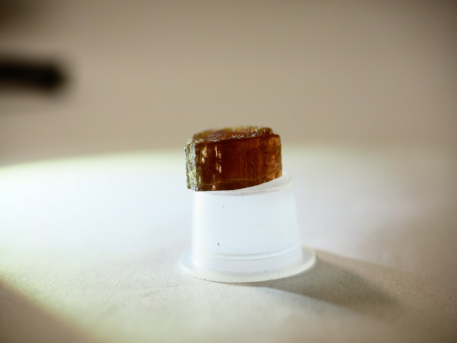 Real Nice 11.52 carat Tourmaline Watermelon slice 13.7 mm Green to Pink