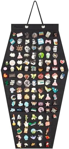 PACMAXI Hanging Brooch Pin Storage Organizer | Hexagon Style Enamel Lapel Pin…