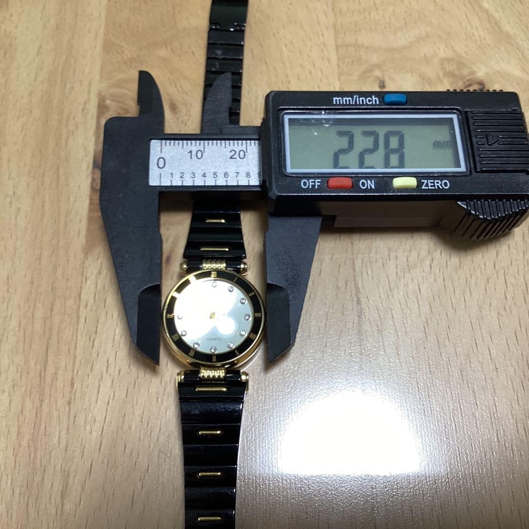 Aureole Quartz Black Dial Women Wristwatch