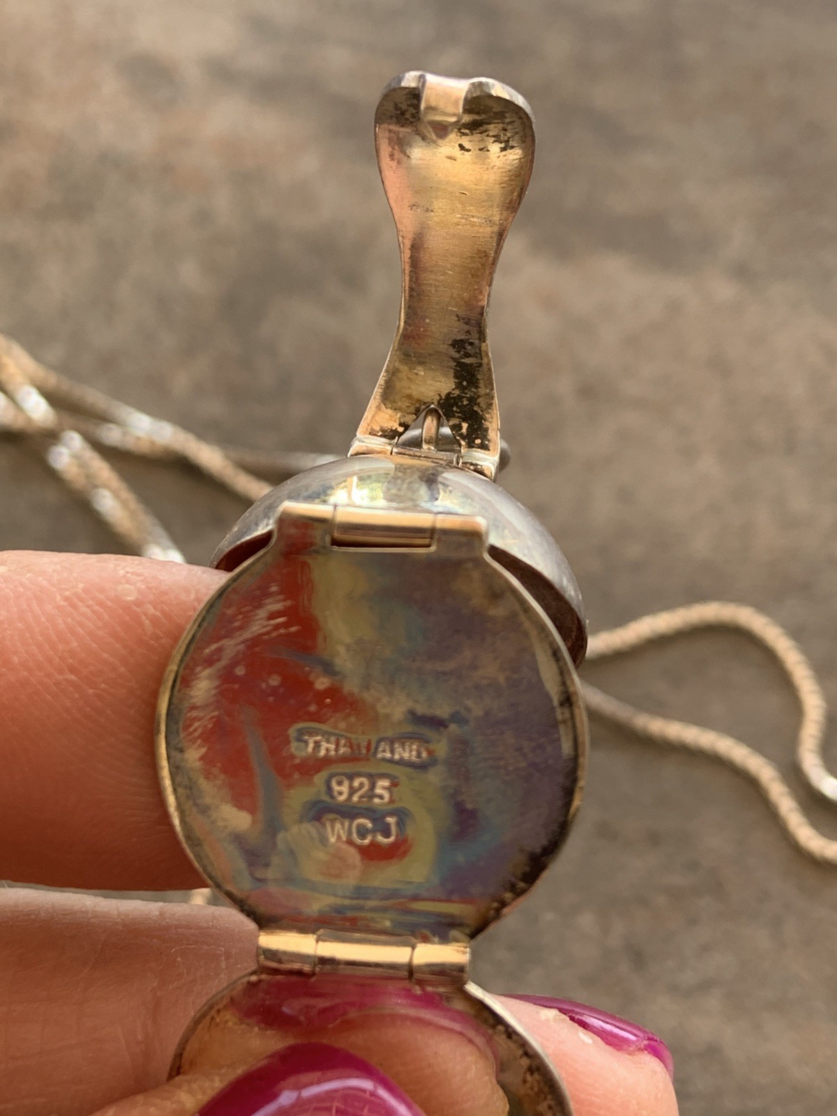 Rare Vintage 925 Sterling Silver Folding Ball Sphere Multi Photo Locket Pendant