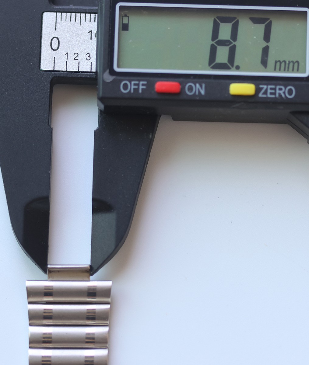 Bulova Vintage Watch Bracelet Band Silver Stainless Steel 17.4mm