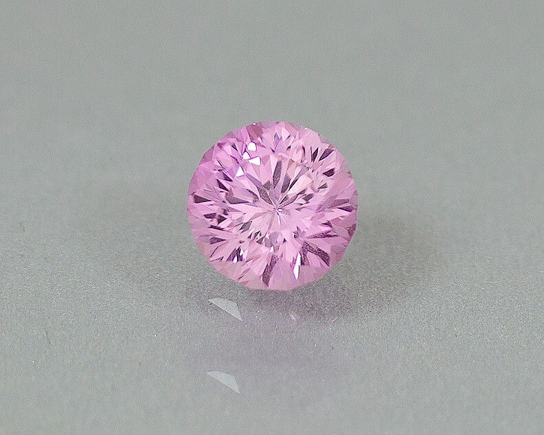 Pink Spinel. Lab Created. 10 mm.5.10 cts. New Design “Sunburst”. Amazing Flash
