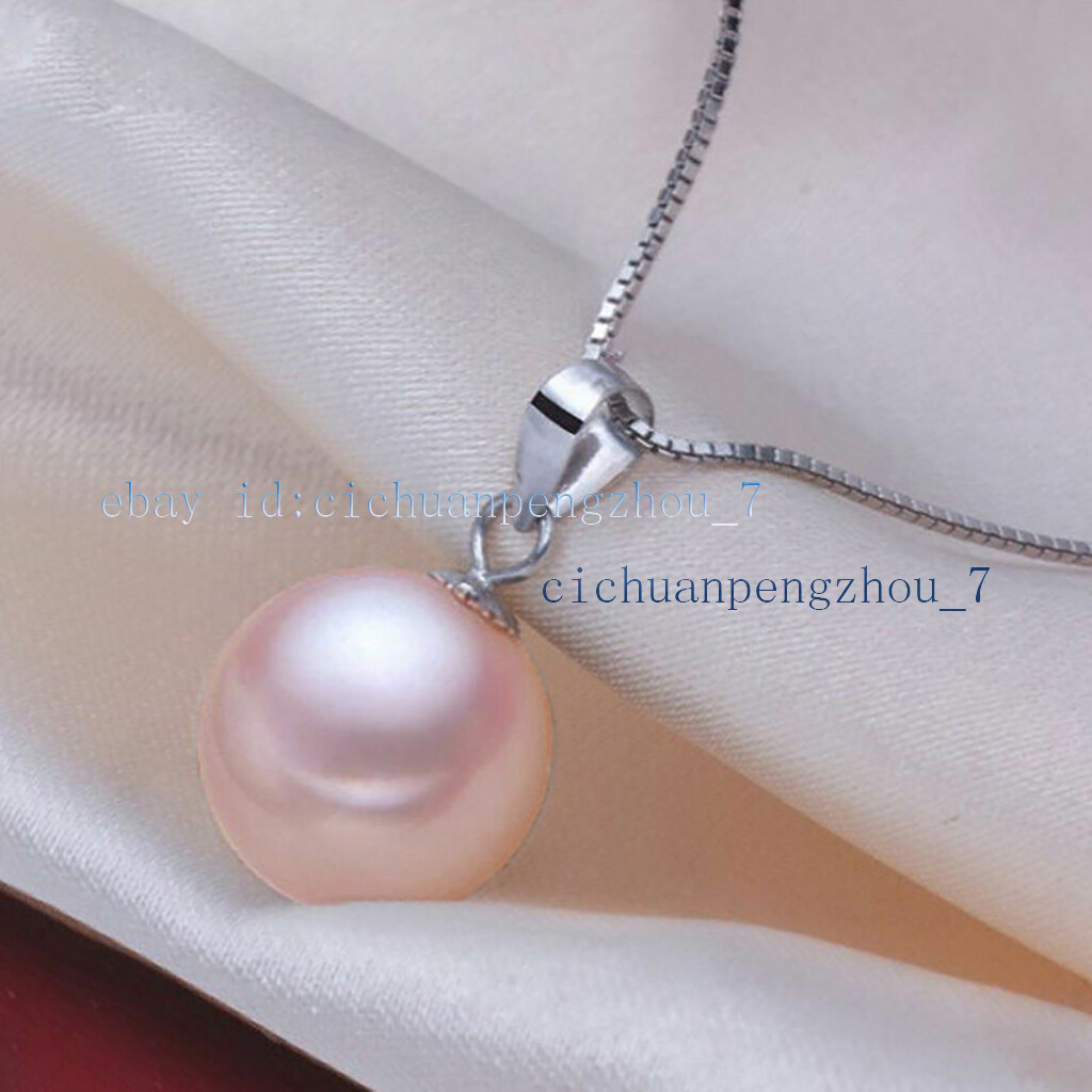 8 Colors Genuine 14/16mm South Sea Shell Pearl Round Beads Pendant Necklace 17”