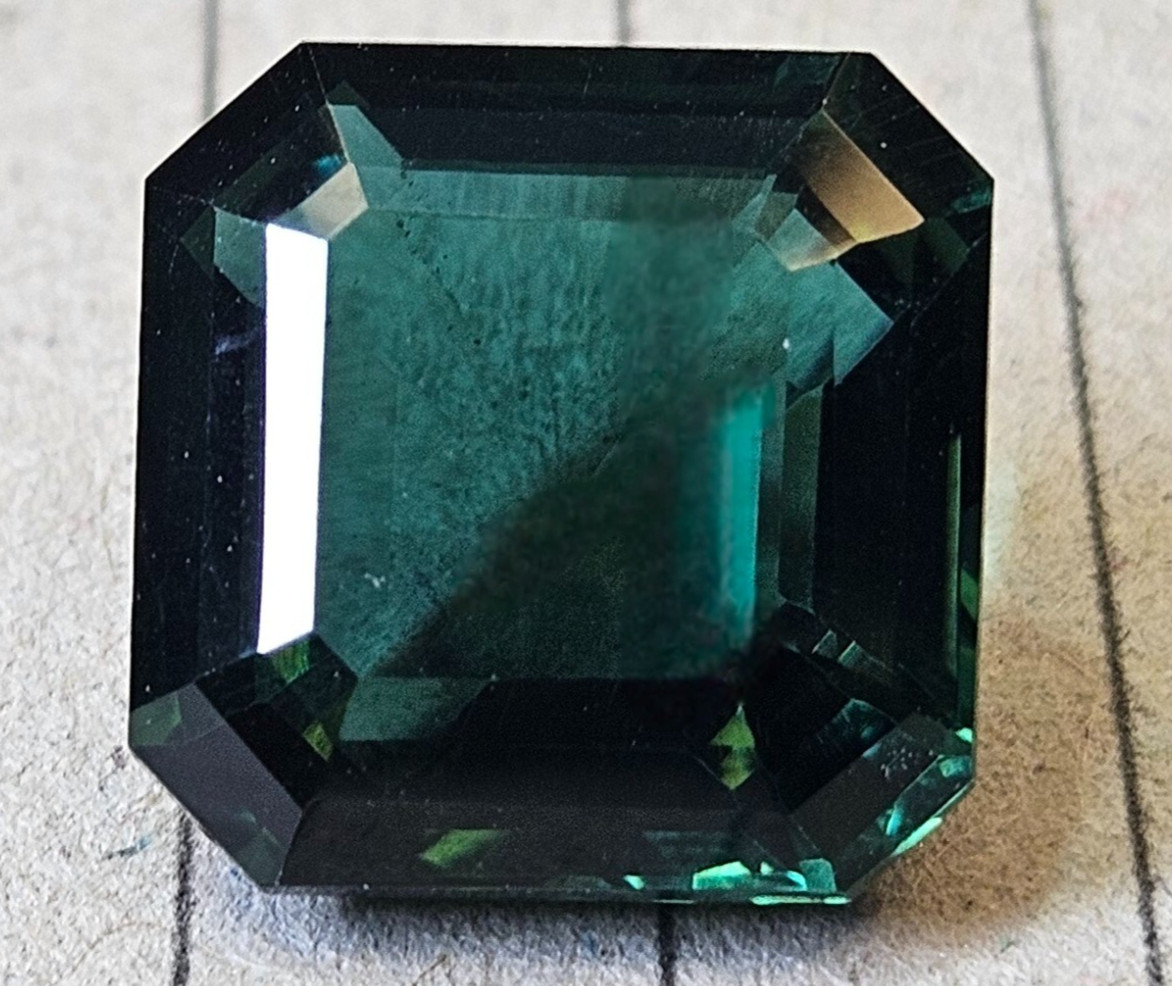 Green Tourmaline Asscher Cut 40-41 Ct Natural Loose EGL Certified Gemstone KH205